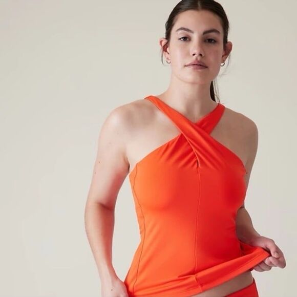 Athleta Crossed Tankini Swim Top NWT - Picture 1 of 7